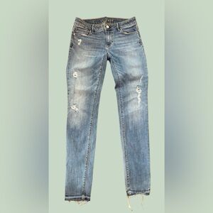 White House Black Market The Skimmer Skinny Jeans Blue Size 2 Excellent